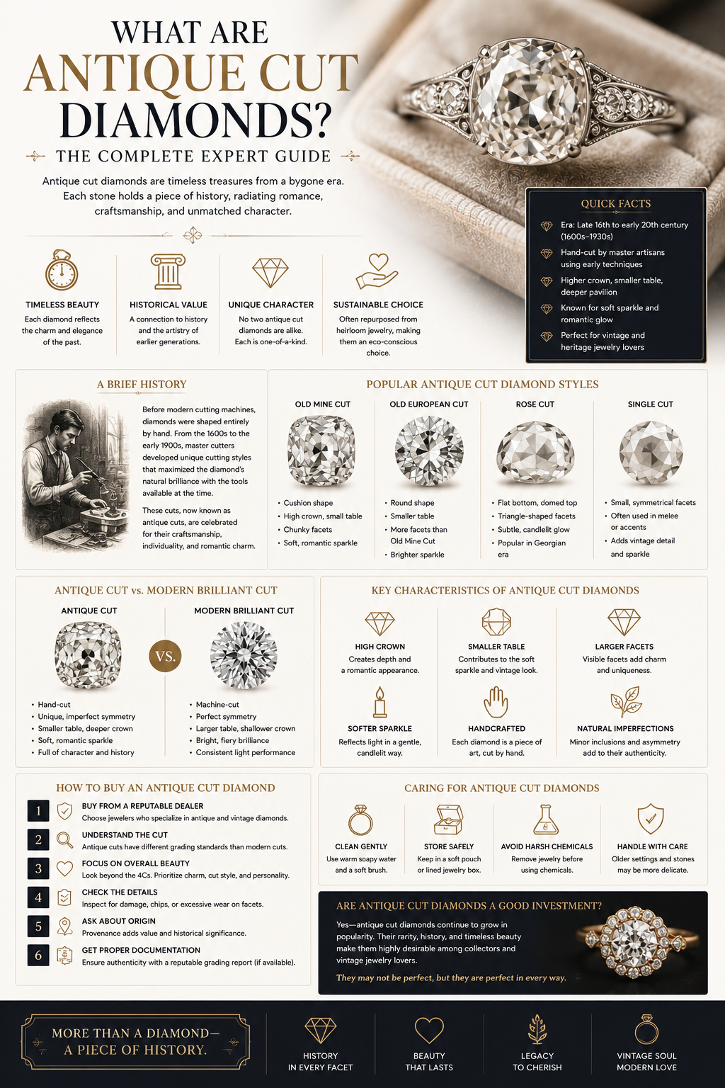 What Are Antique Cut Diamonds