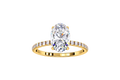 Oval Lab-Grown Diamond Hidden Halo Pavé Engagement Ring