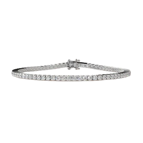 Diamond bracelet on a light gray background
