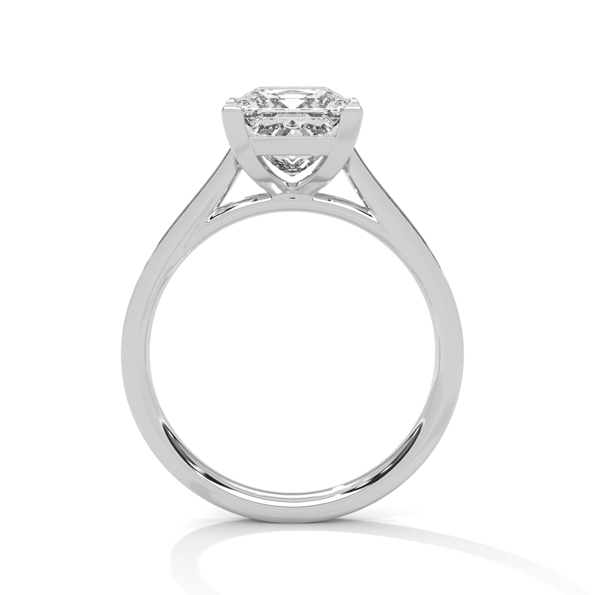 Diamond ring with a white background