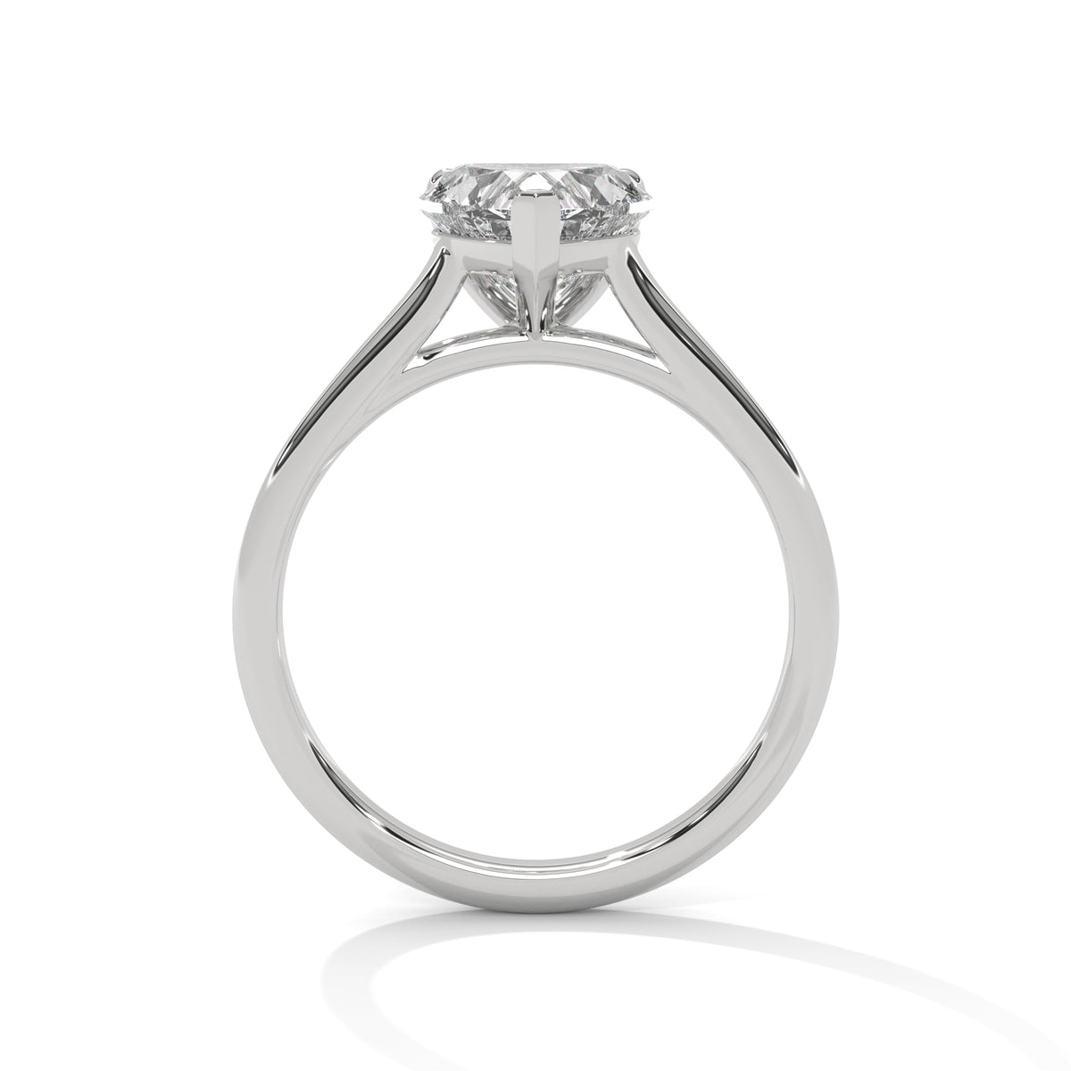 Diamond ring with a white background