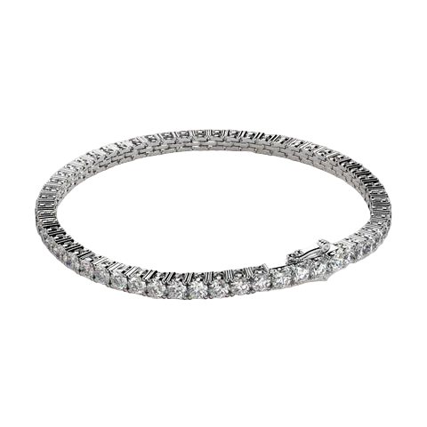 Diamond bracelet on a light beige background