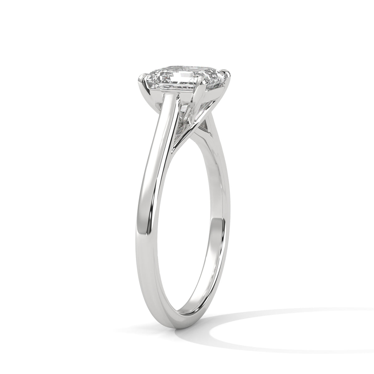 Diamond ring on a white background
