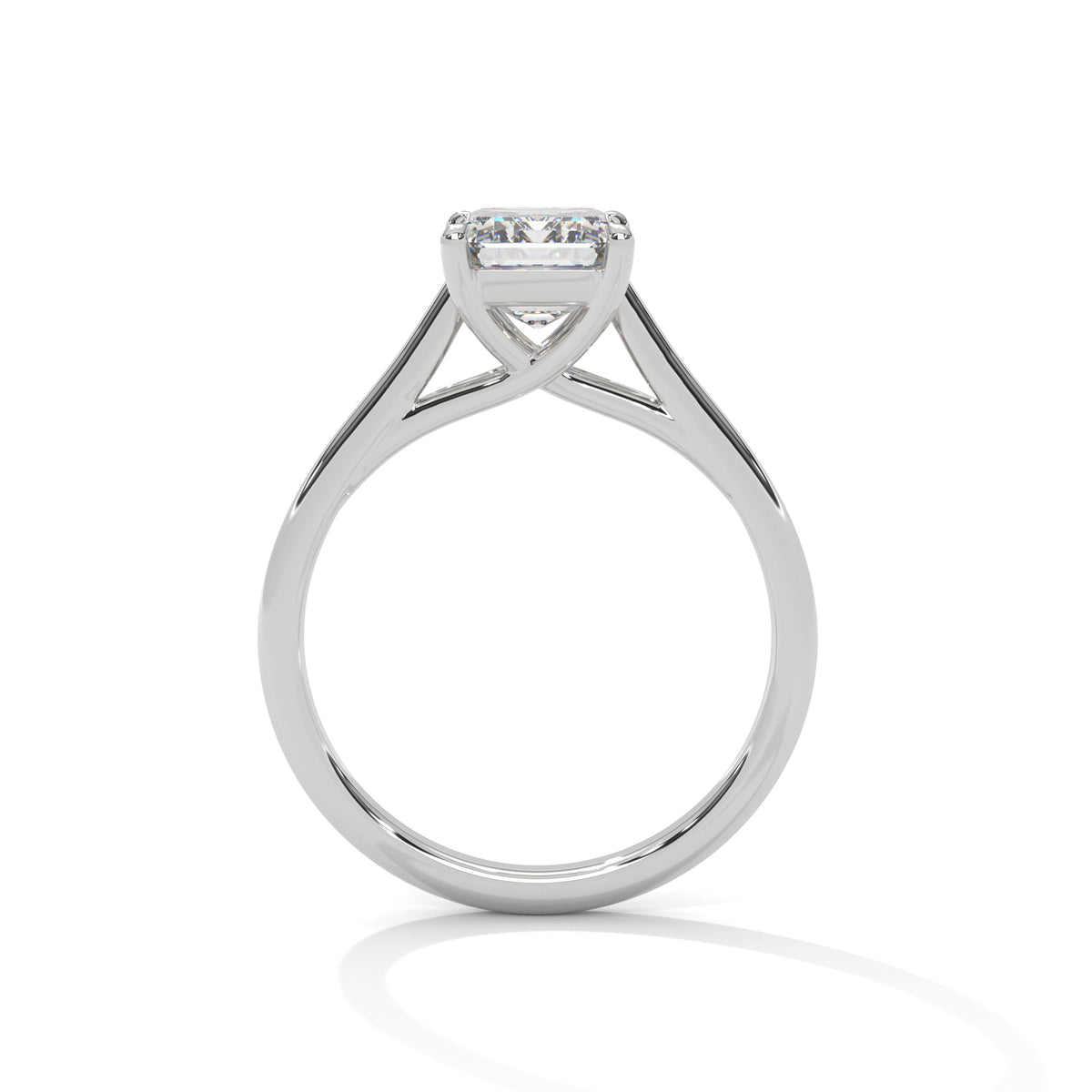 Diamond ring with a white background