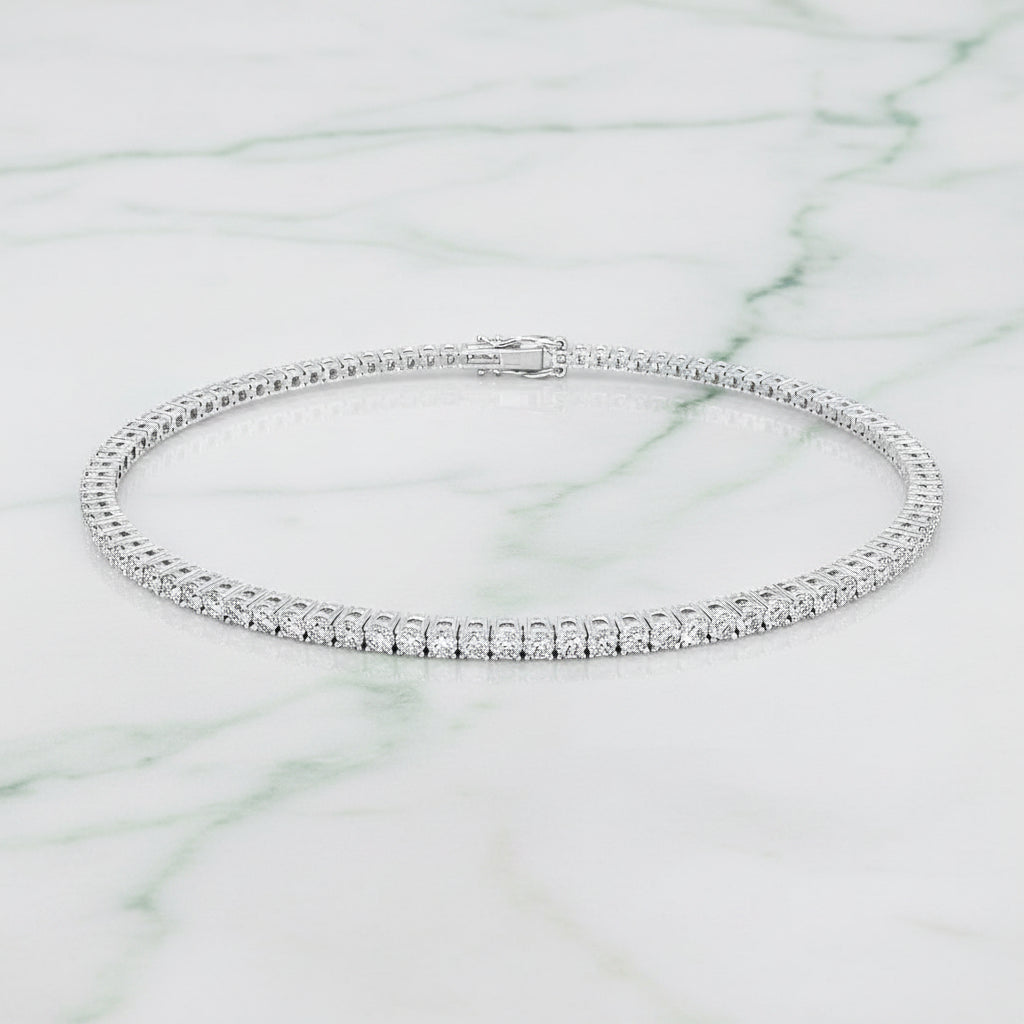 Diamond bracelet on a white background