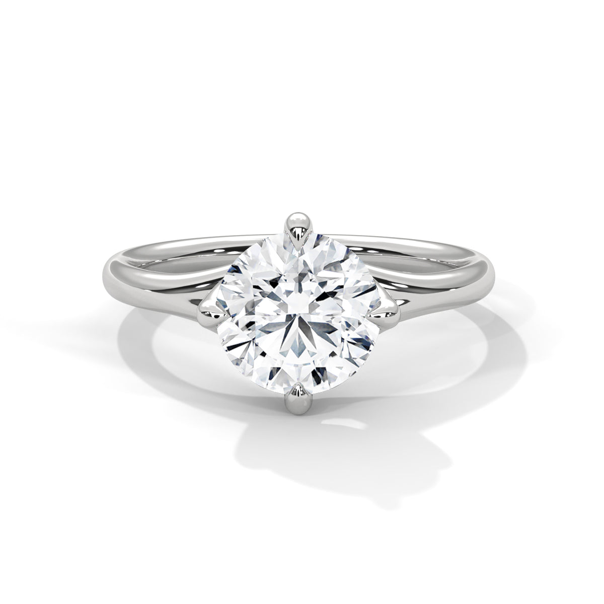 Diamond ring on a white background