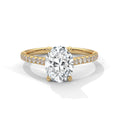 Oval Solitaire Diamond Engagement Ring