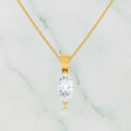 Marquise Lab Diamond 2 Claw Pendant
