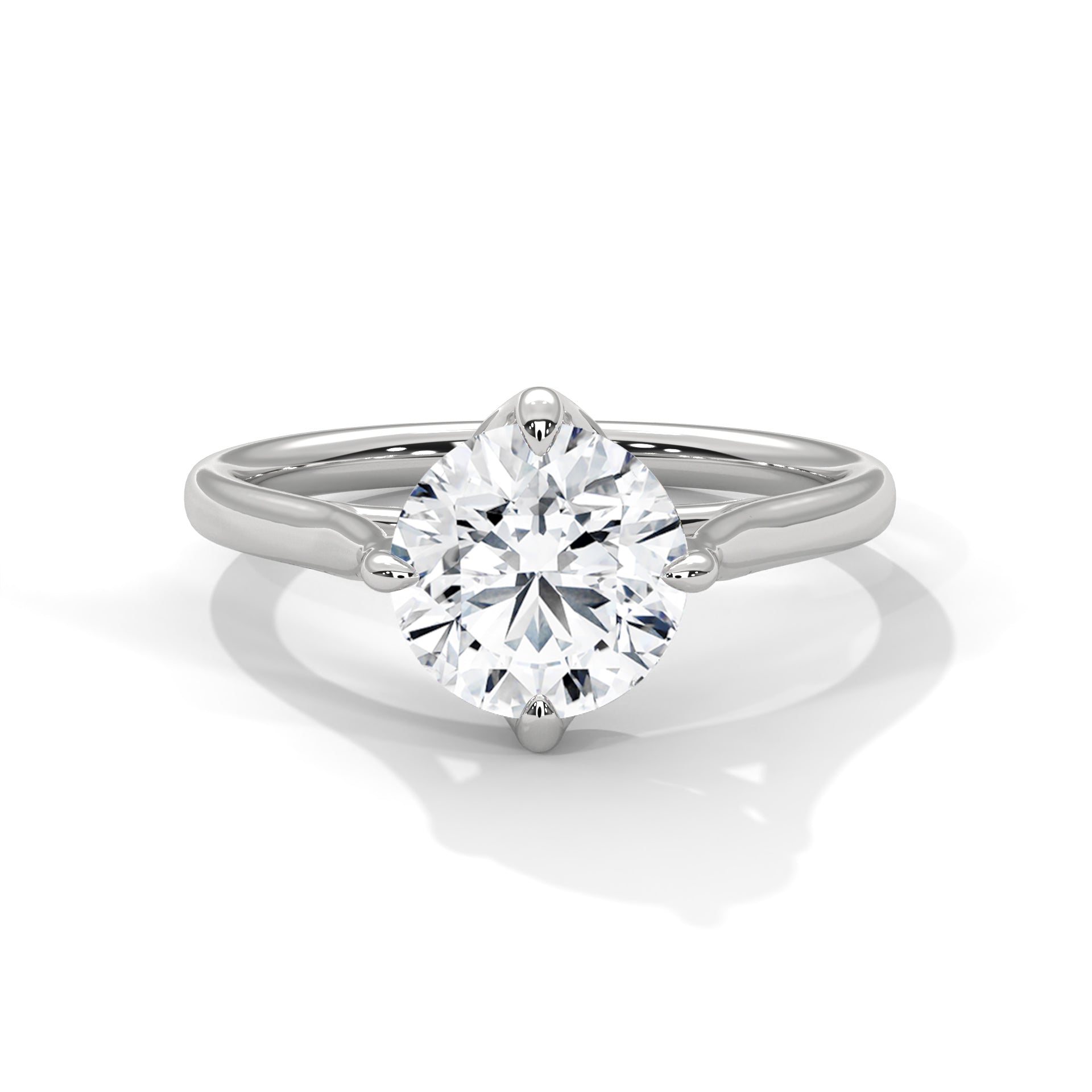 Diamond ring on a white background