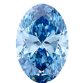 Oval Cut Lab Grown Fancy Blue Diamond 2 CT