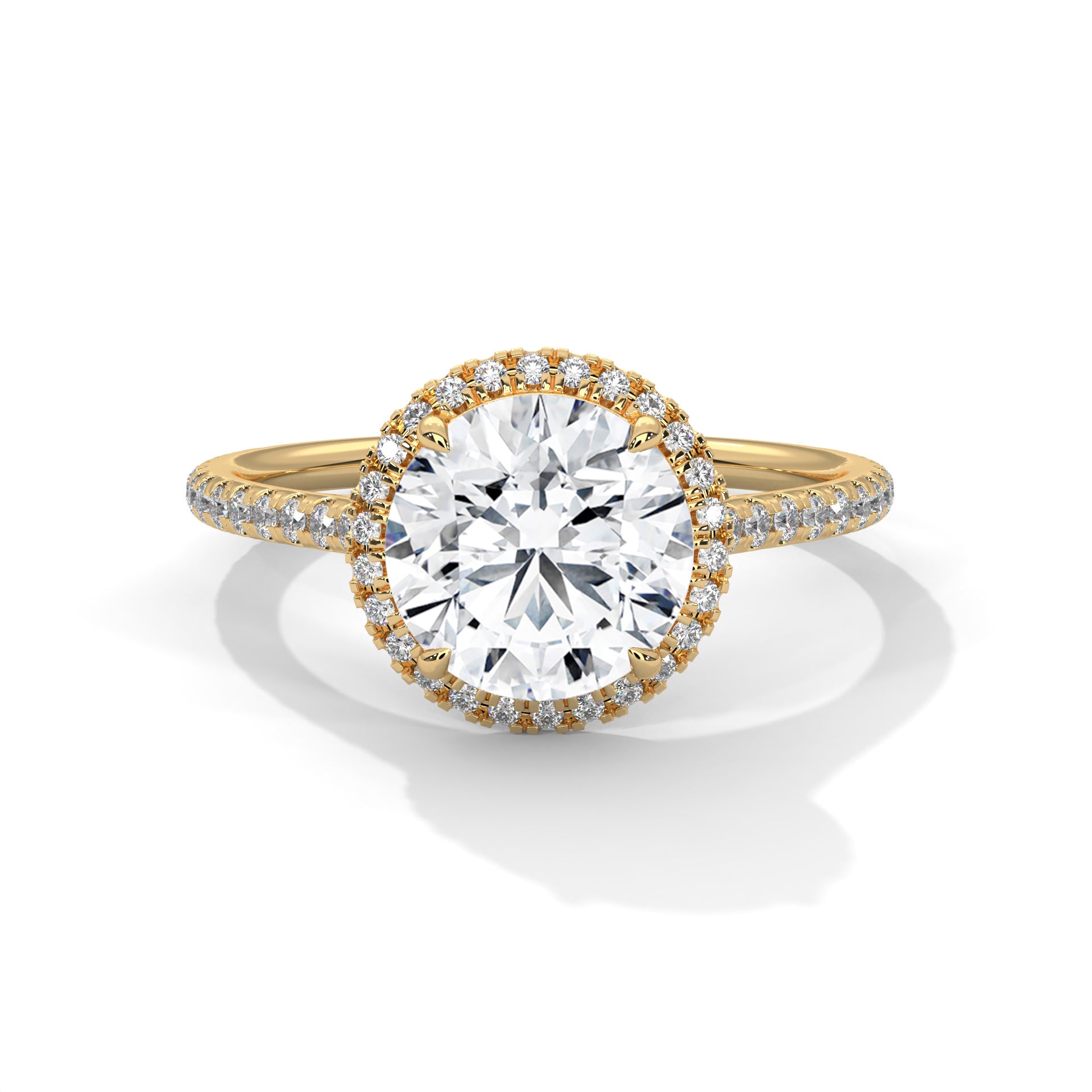 Round Halo Engagement Ring