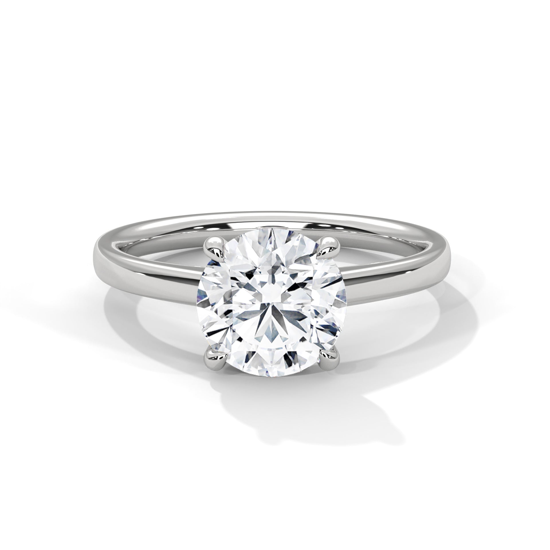 Diamond ring with a white background