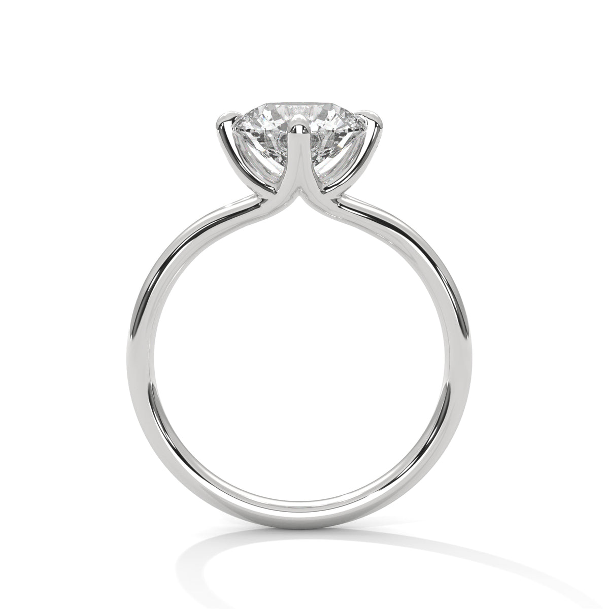 Diamond ring on a white background