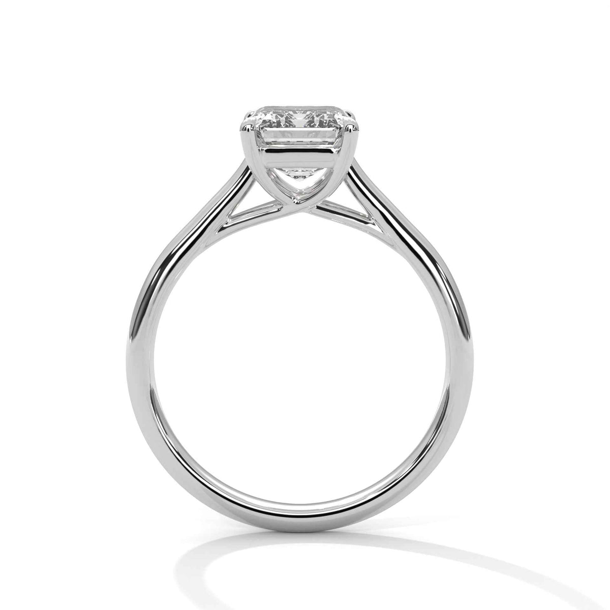 Diamond ring with a white background