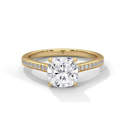 Cushion Cut Lab Grown Diamond Micro-Pavé Engagement Ring 2.24 CT
