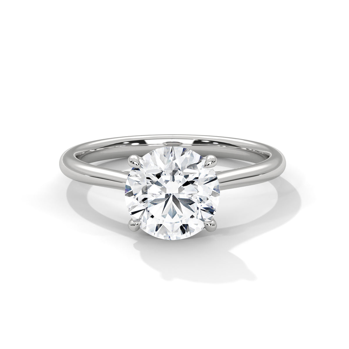 Diamond ring on a white background