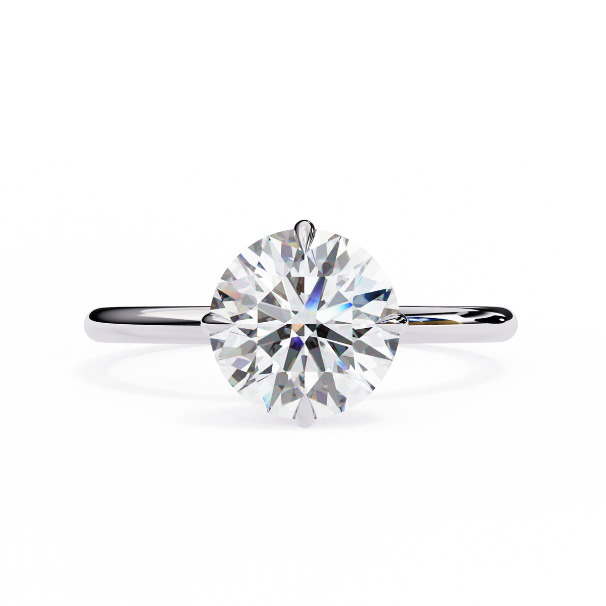 Diamond ring on a white background