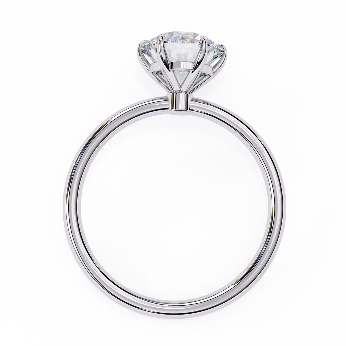 Diamond ring on a white background