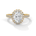 Oval Halo Cathedral Engagement Ring