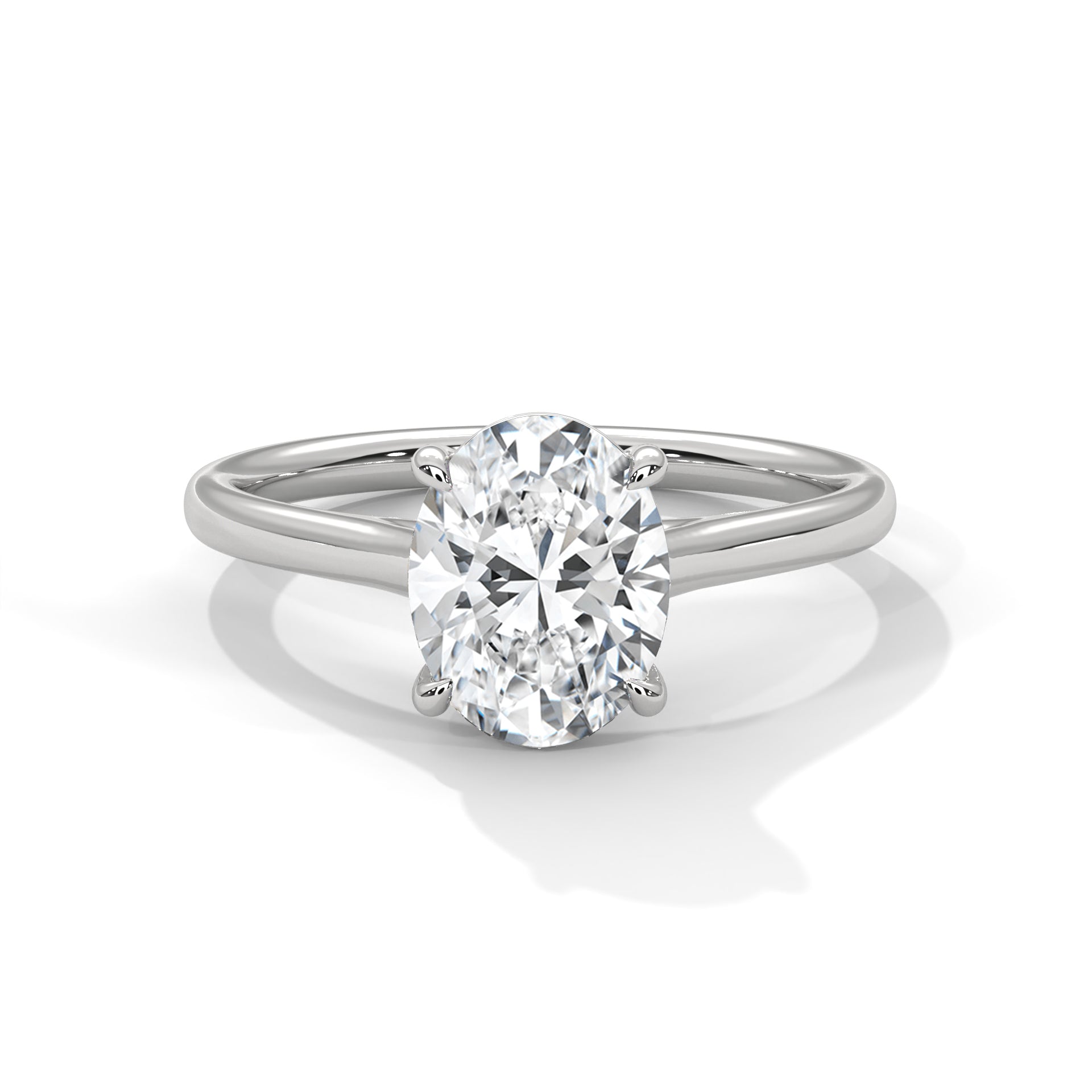 Diamond ring on a white background