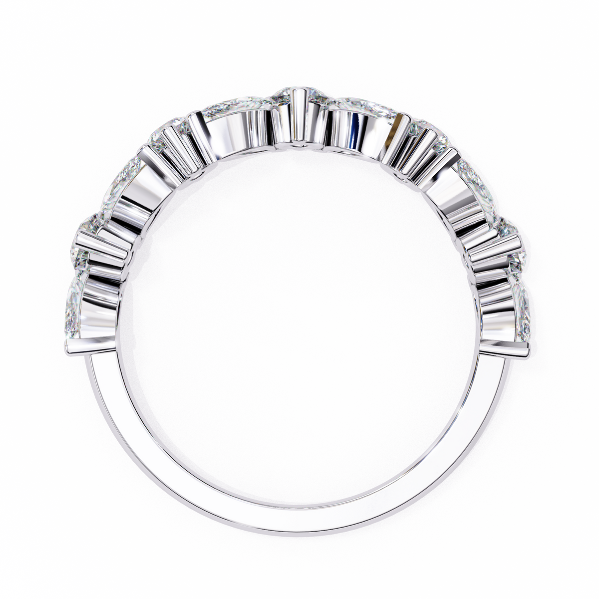 Marquise & Round Cut Lab Grown Diamond Alternating Band 0.90 CT