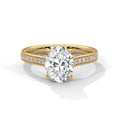Oval Brilliant Pavé Cathedral Engagement Ring