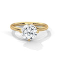 Round Lab Grown Diamond Solitaire Crossover Ring