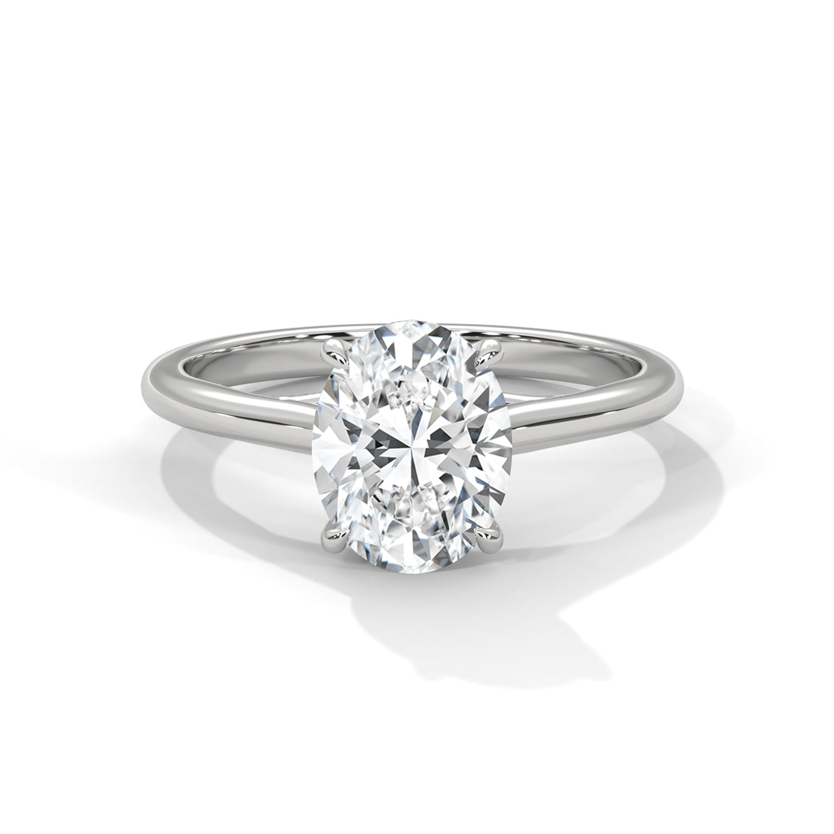 Diamond ring with a white background