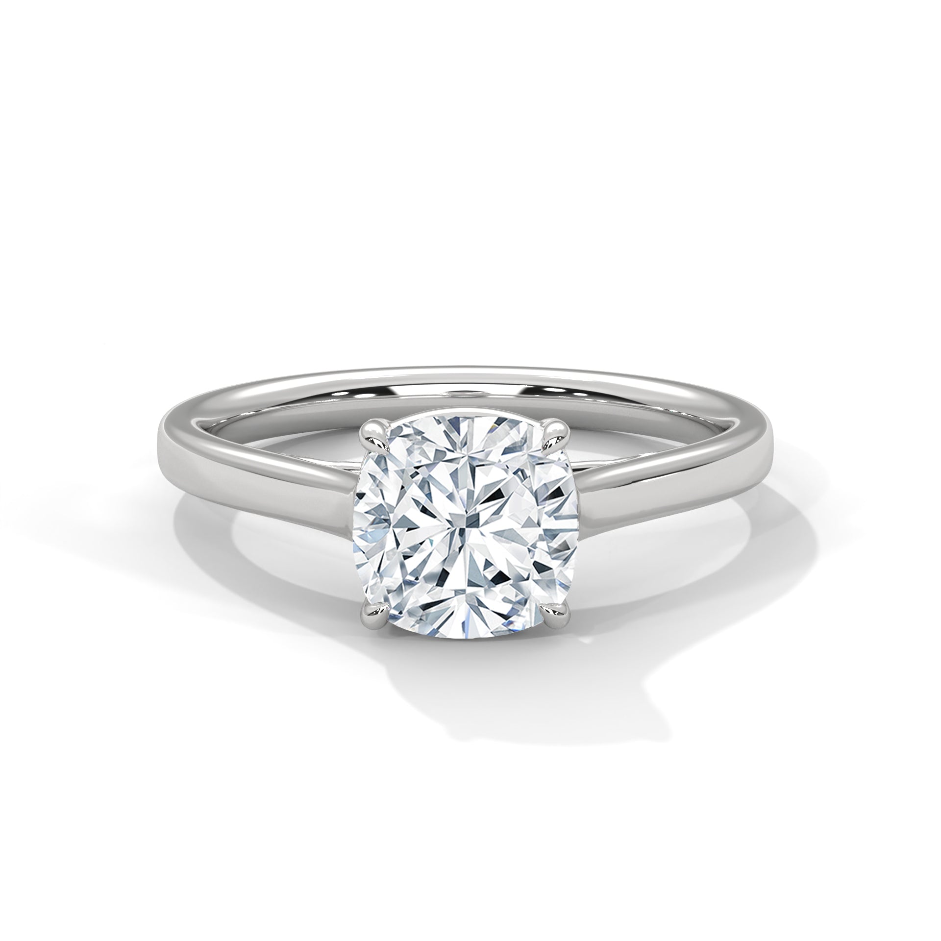 Diamond ring on a white background