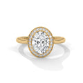 Oval Halo Cathedral Engagement Ring