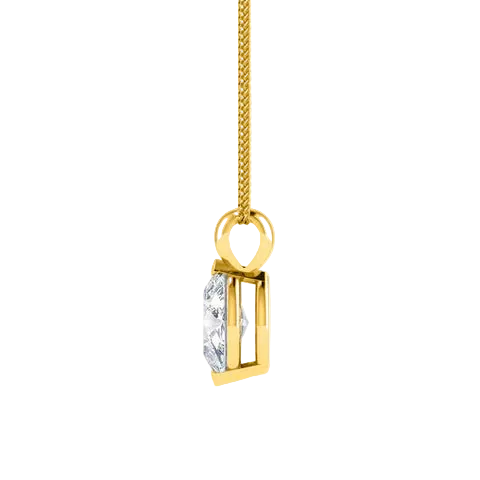 Marquise Lab Diamond 2 Claw Pendant