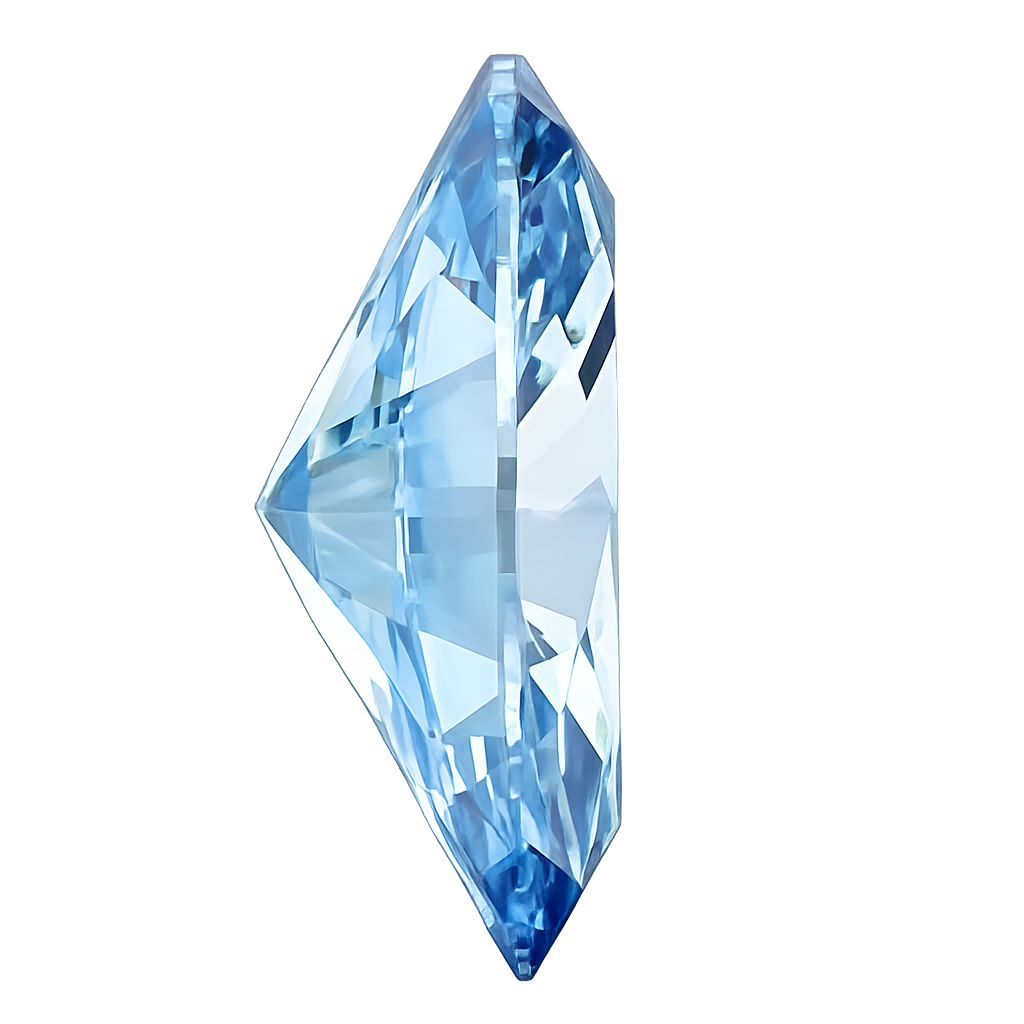 Oval Cut Lab Grown Fancy Blue Diamond 2 CT