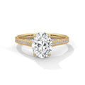 Oval Cut Lab-Grown Diamond Micro-Pavé Engagement Ring