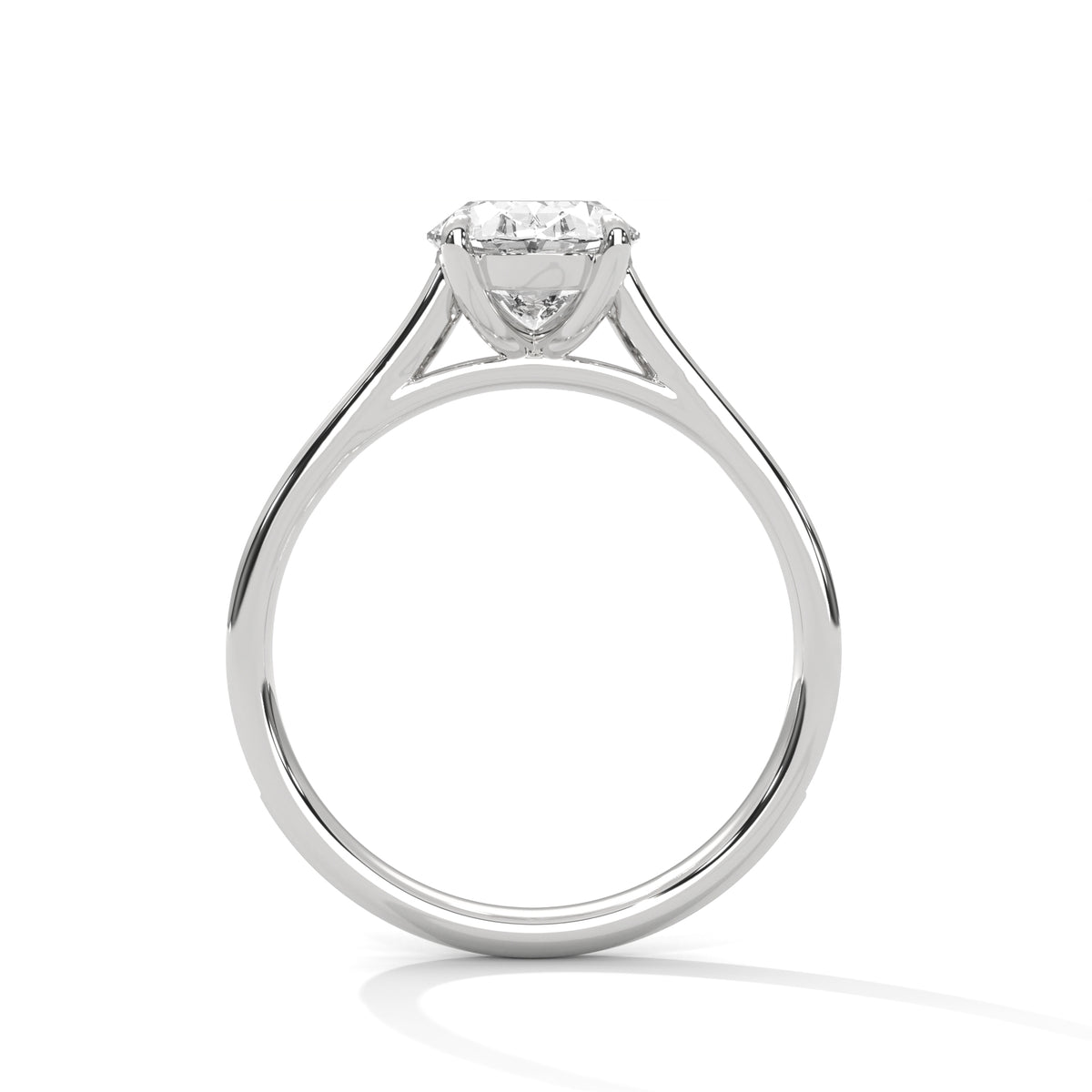 Diamond ring on a white background