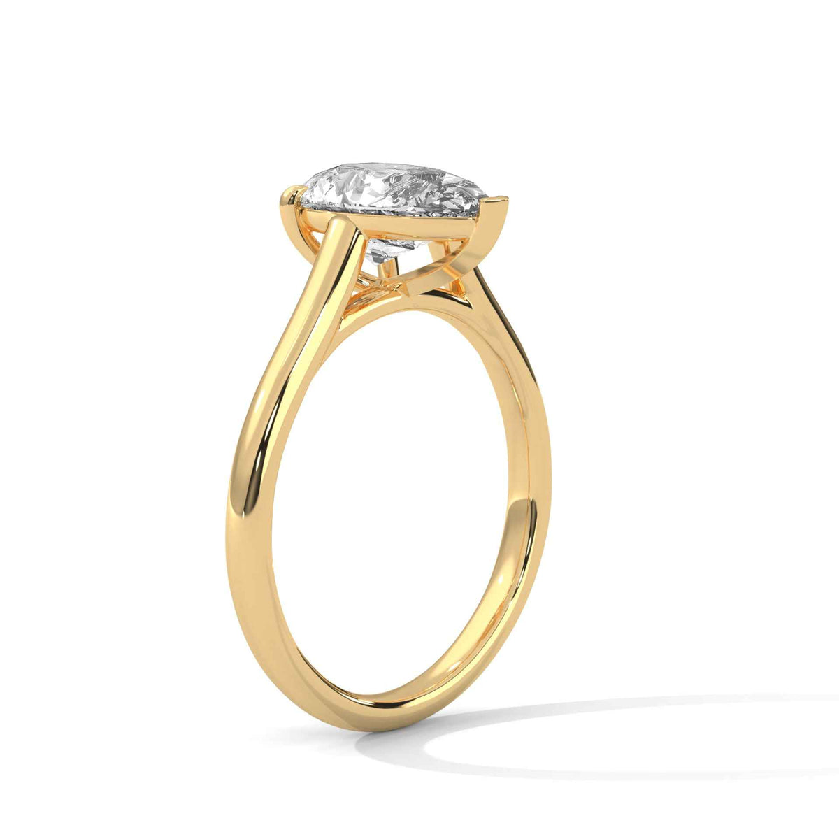 Pear Cut Lab-Grown Diamond Solitaire Engagement Ring 2.00 CT