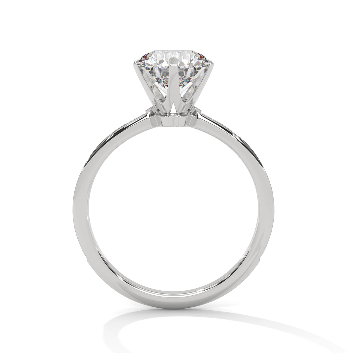 Diamond ring on a white background