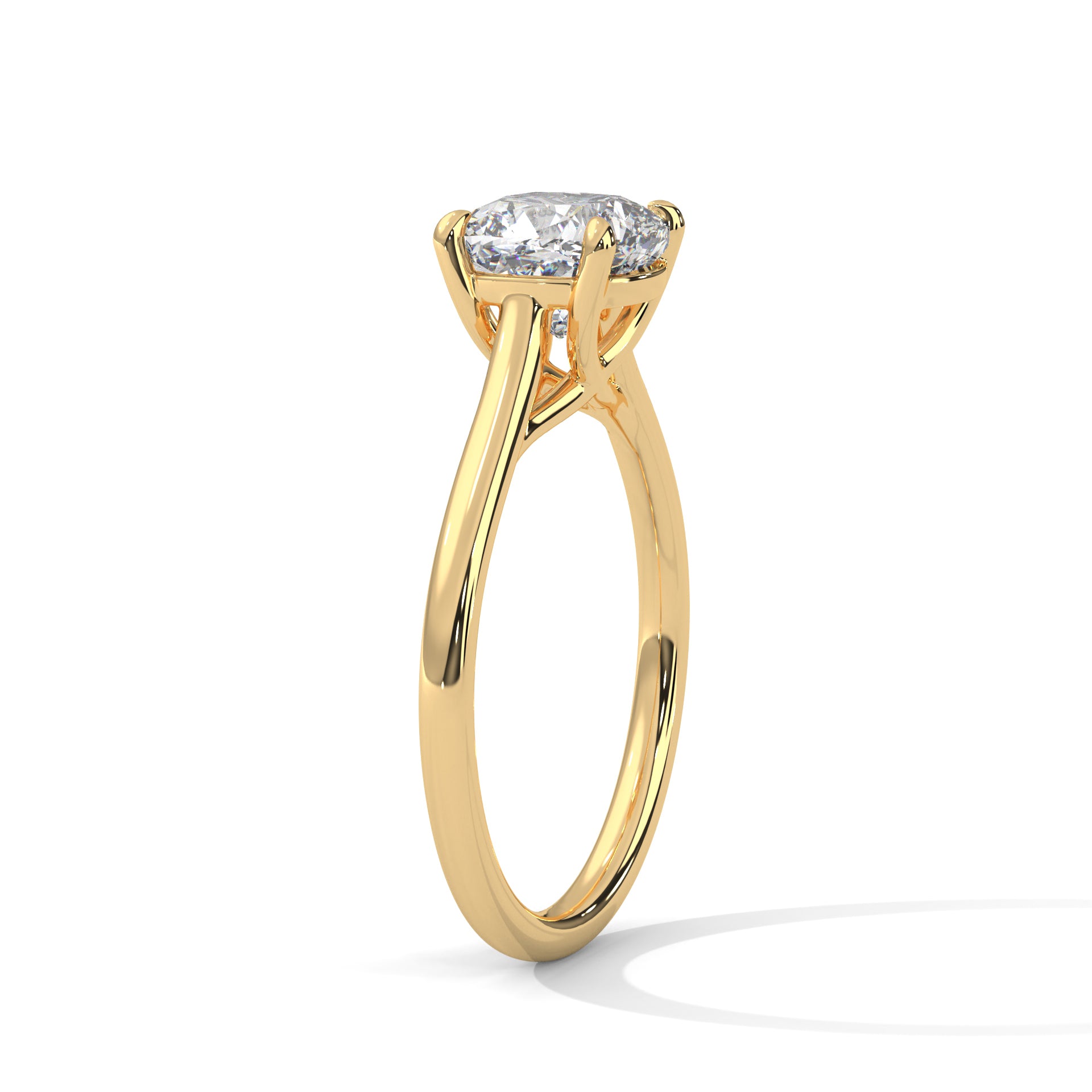 Cushion Solitaire Engagement Ring