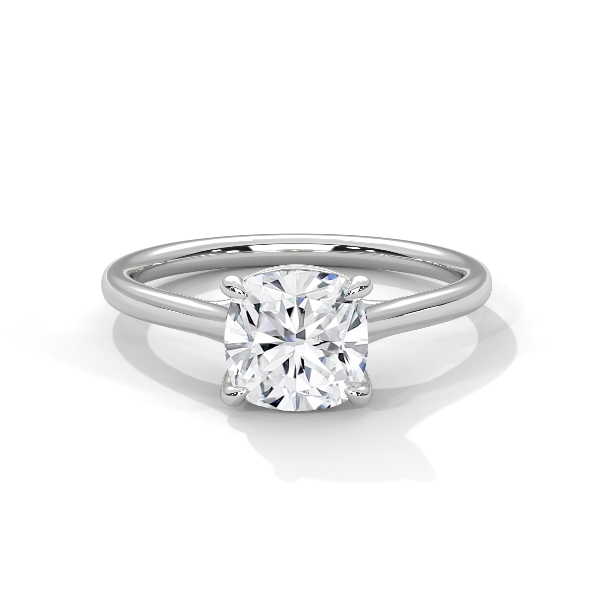 Diamond ring on a white background