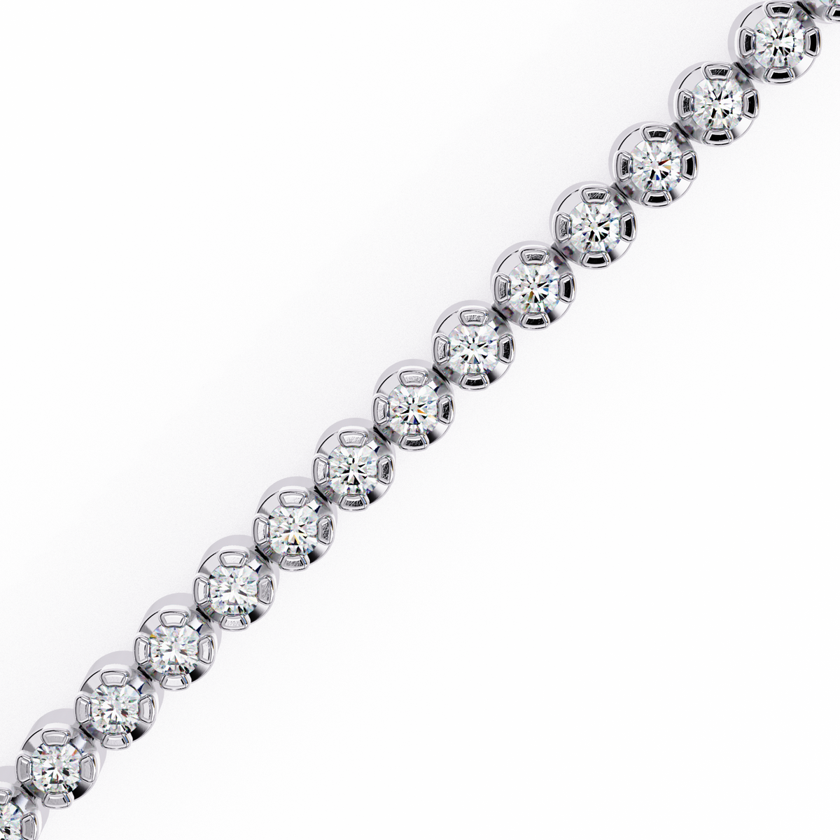 Diamond bracelet on a white background