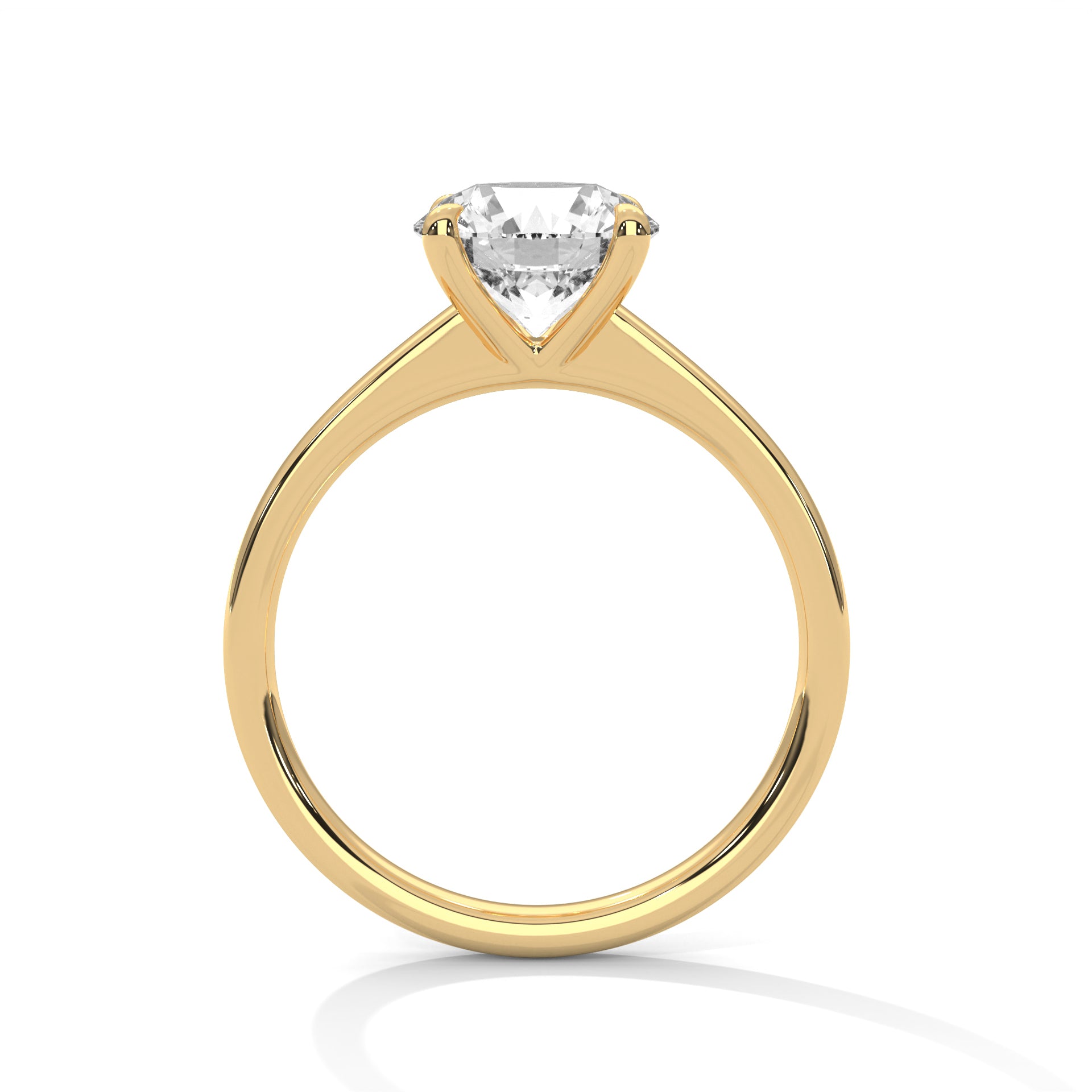 Round Lab Grown Diamond Solitaire Engagement Ring