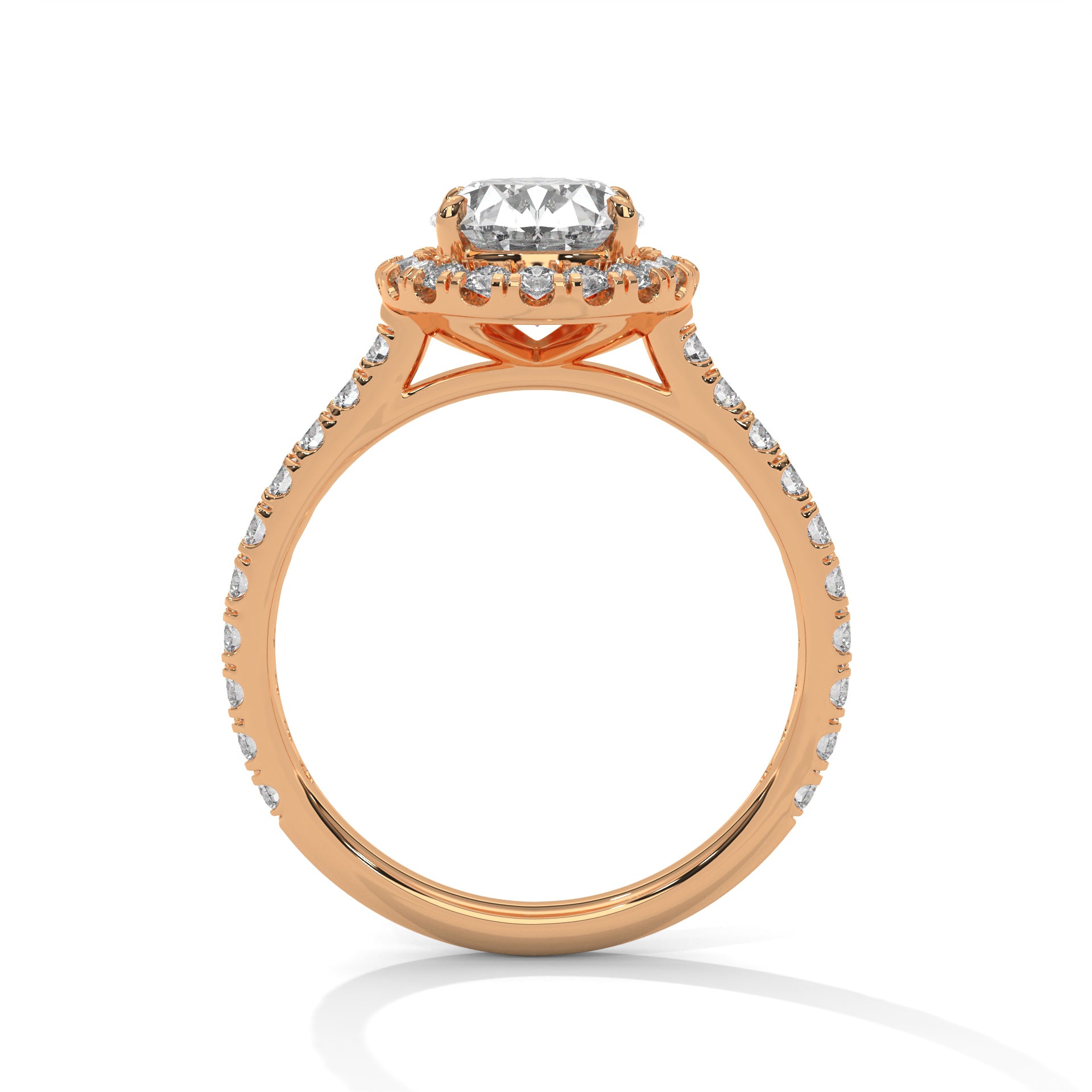 Oval Halo Cathedral Engagement Ring