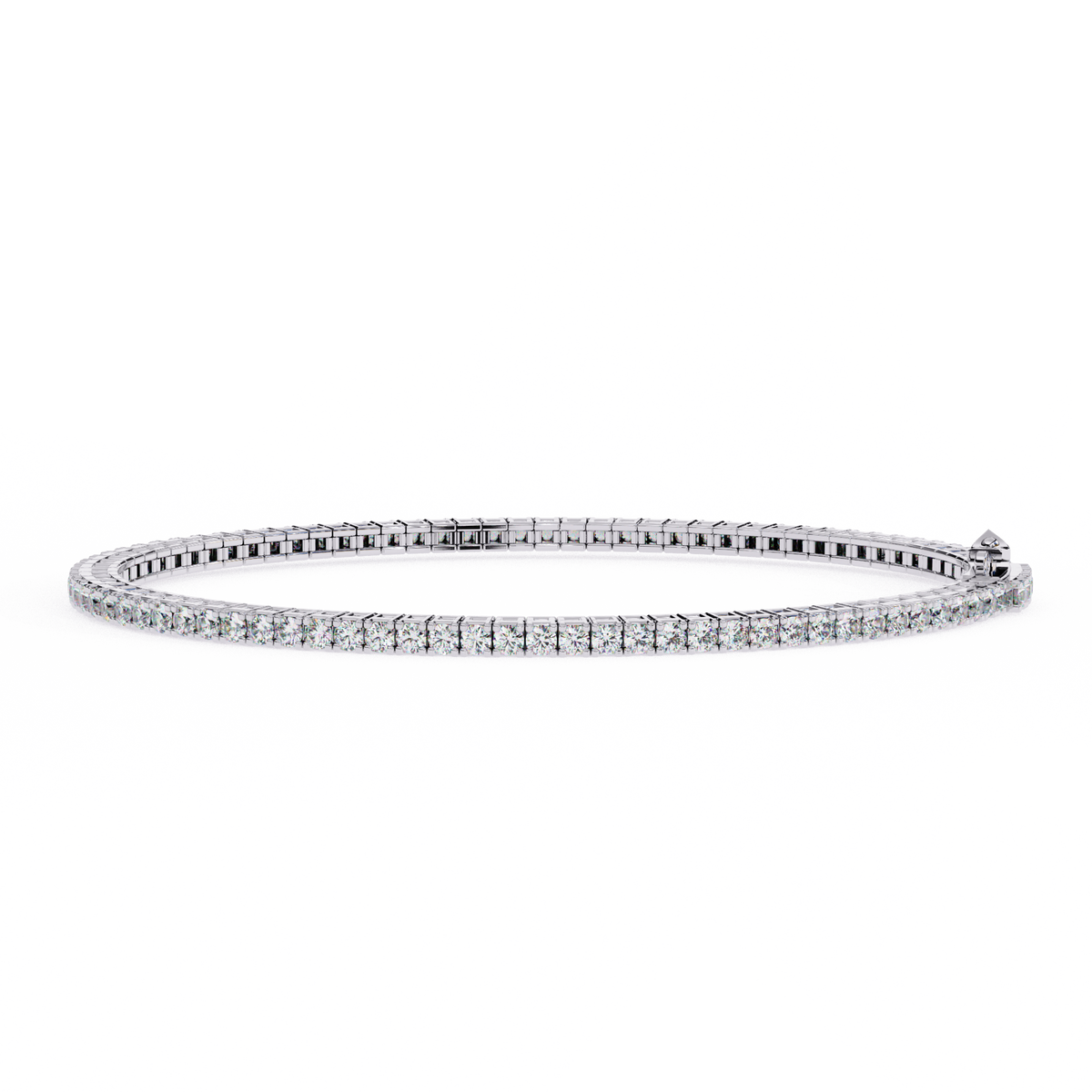 Diamond bracelet on a white background
