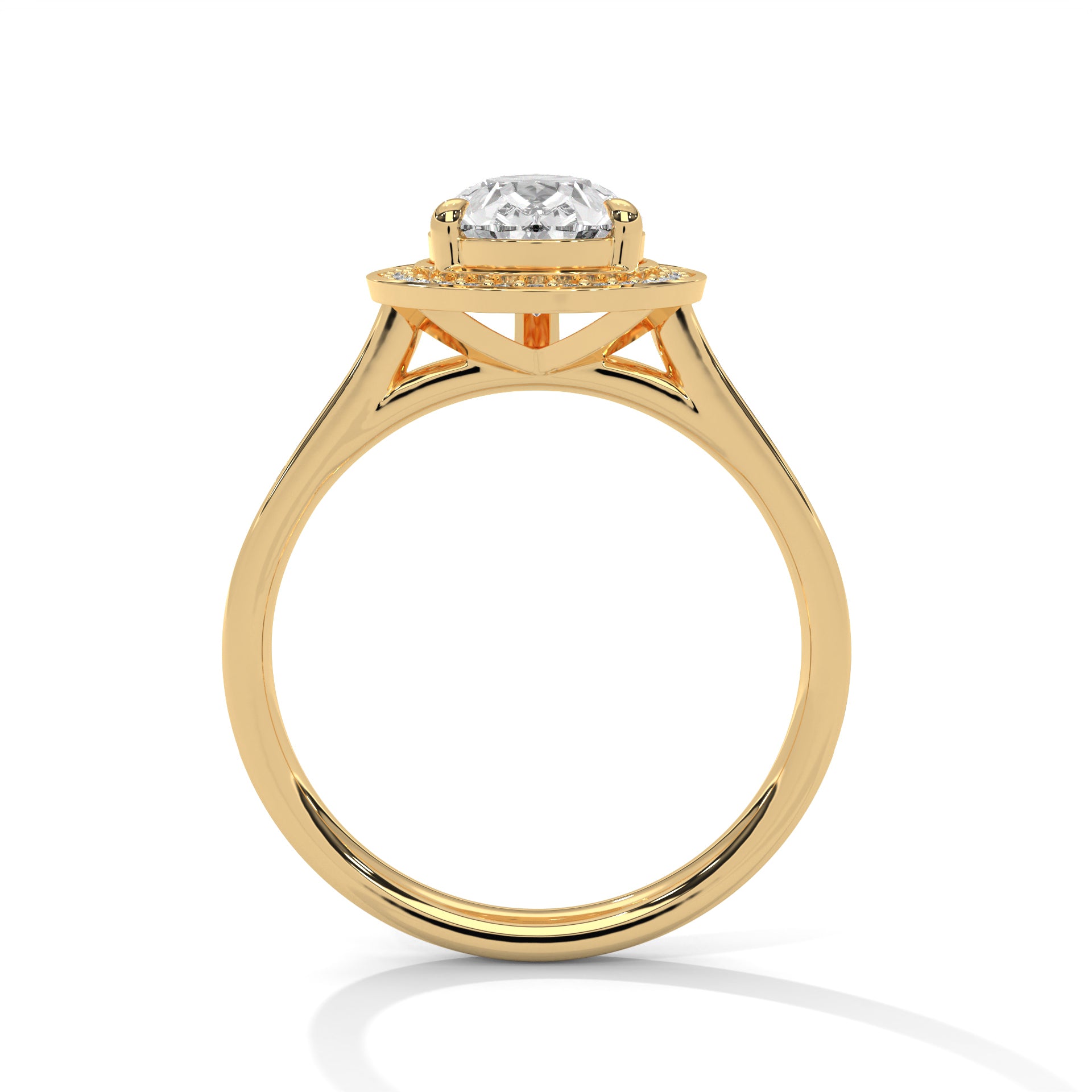 Pear Halo Engagement Ring
