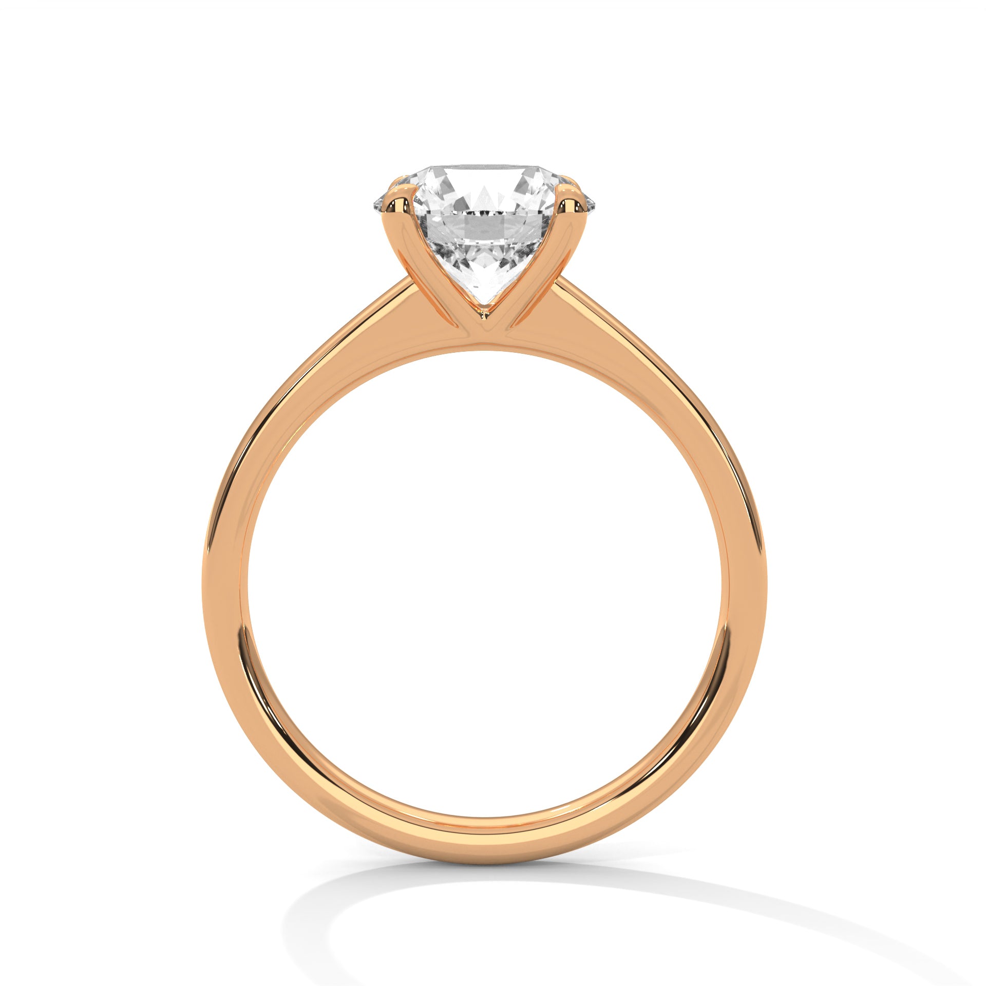 Round Lab Grown Diamond Solitaire Engagement Ring