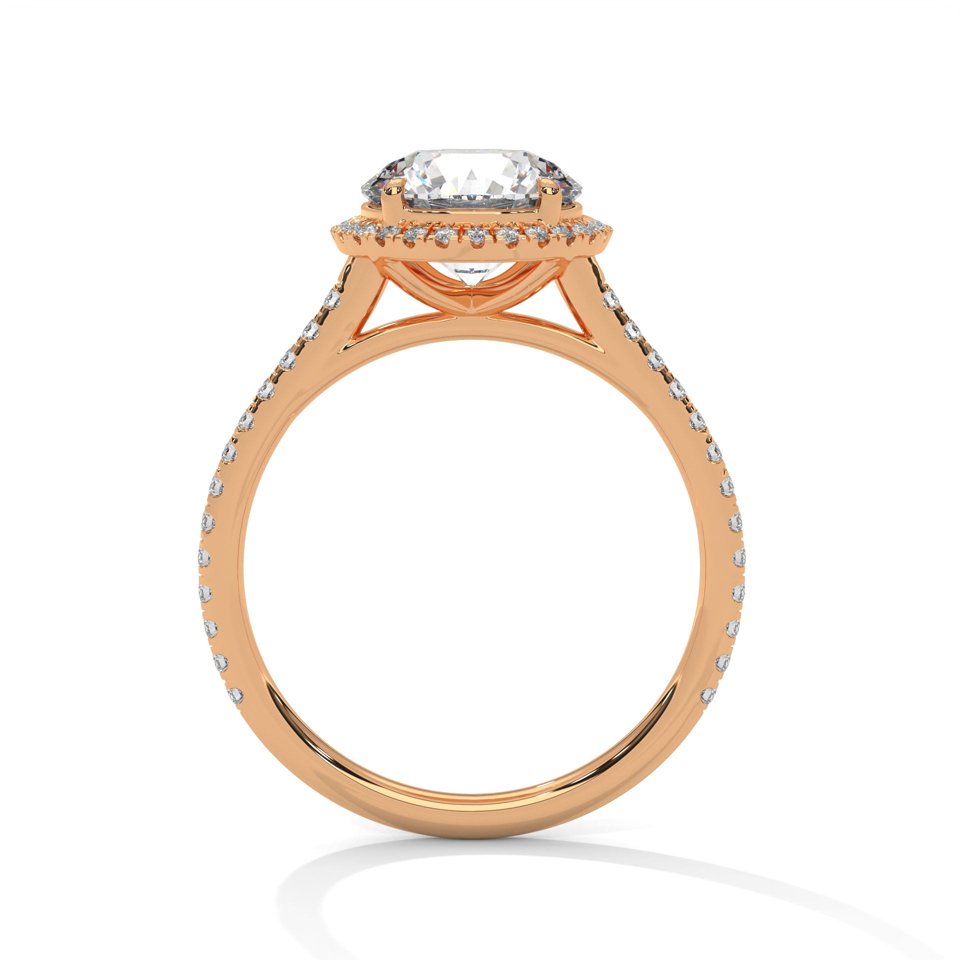 Round Halo Engagement Ring