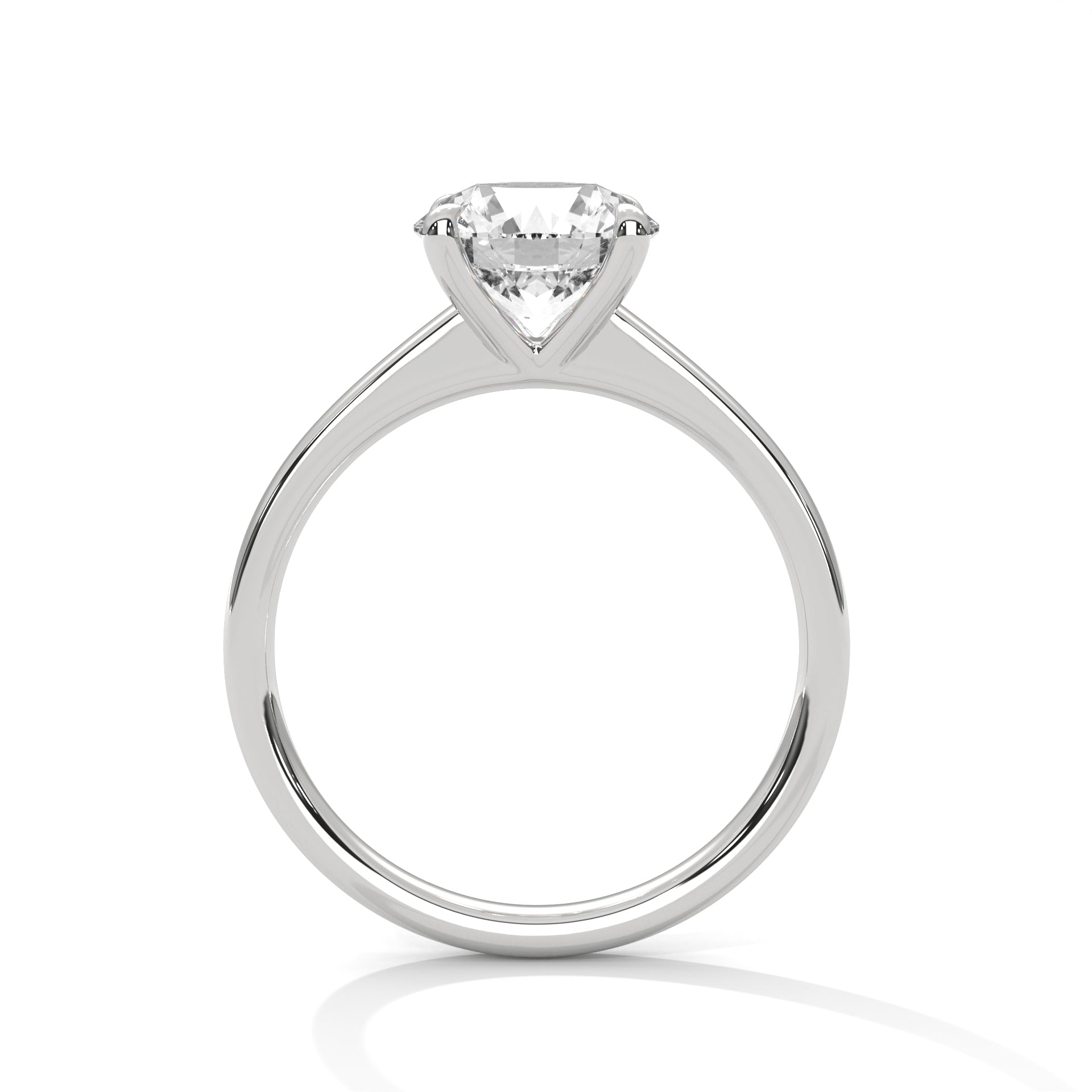 Round Lab Grown Diamond Solitaire Engagement Ring