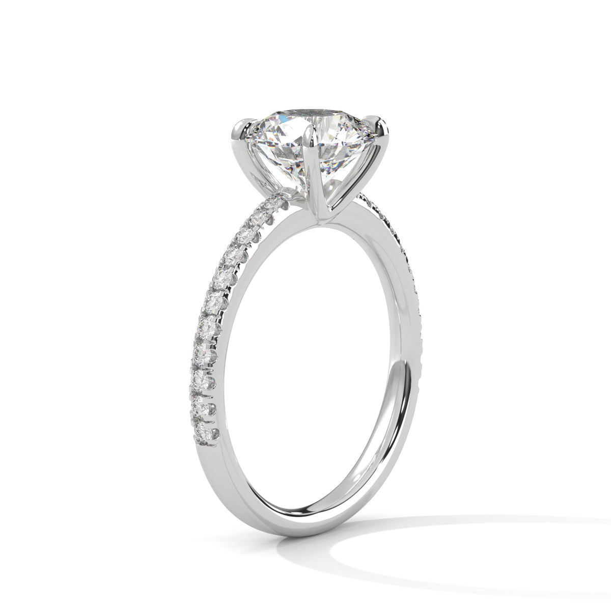Diamond ring with a white background
