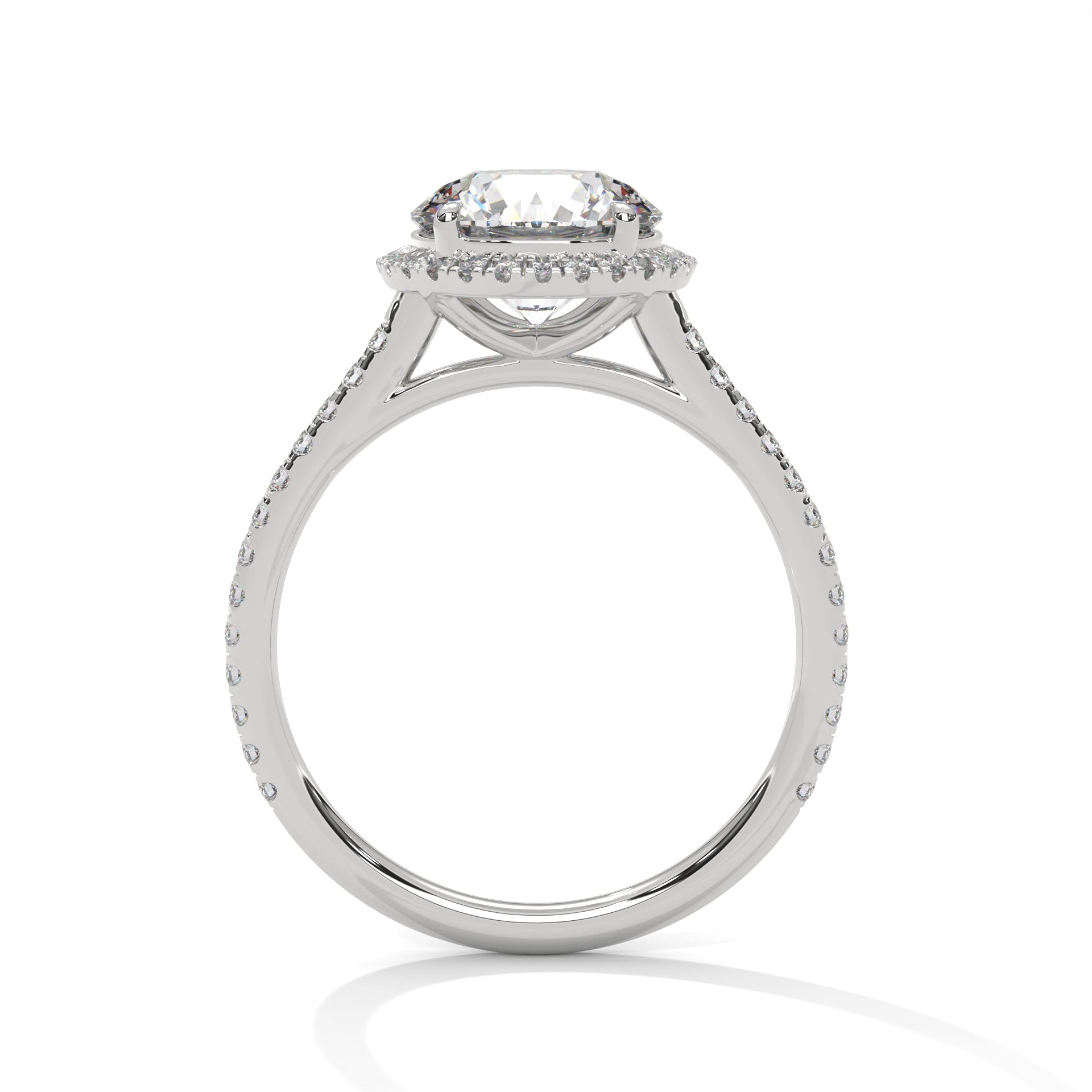 Round Halo Engagement Ring