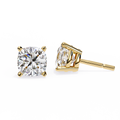 Cushion Cut Lab Grown Diamond Solitaire Stud Earrings 2.33 CT