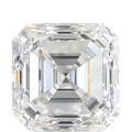 A single square cushion-cut diamond with brilliant faceting, shown in a front-facing view on a solid white background.